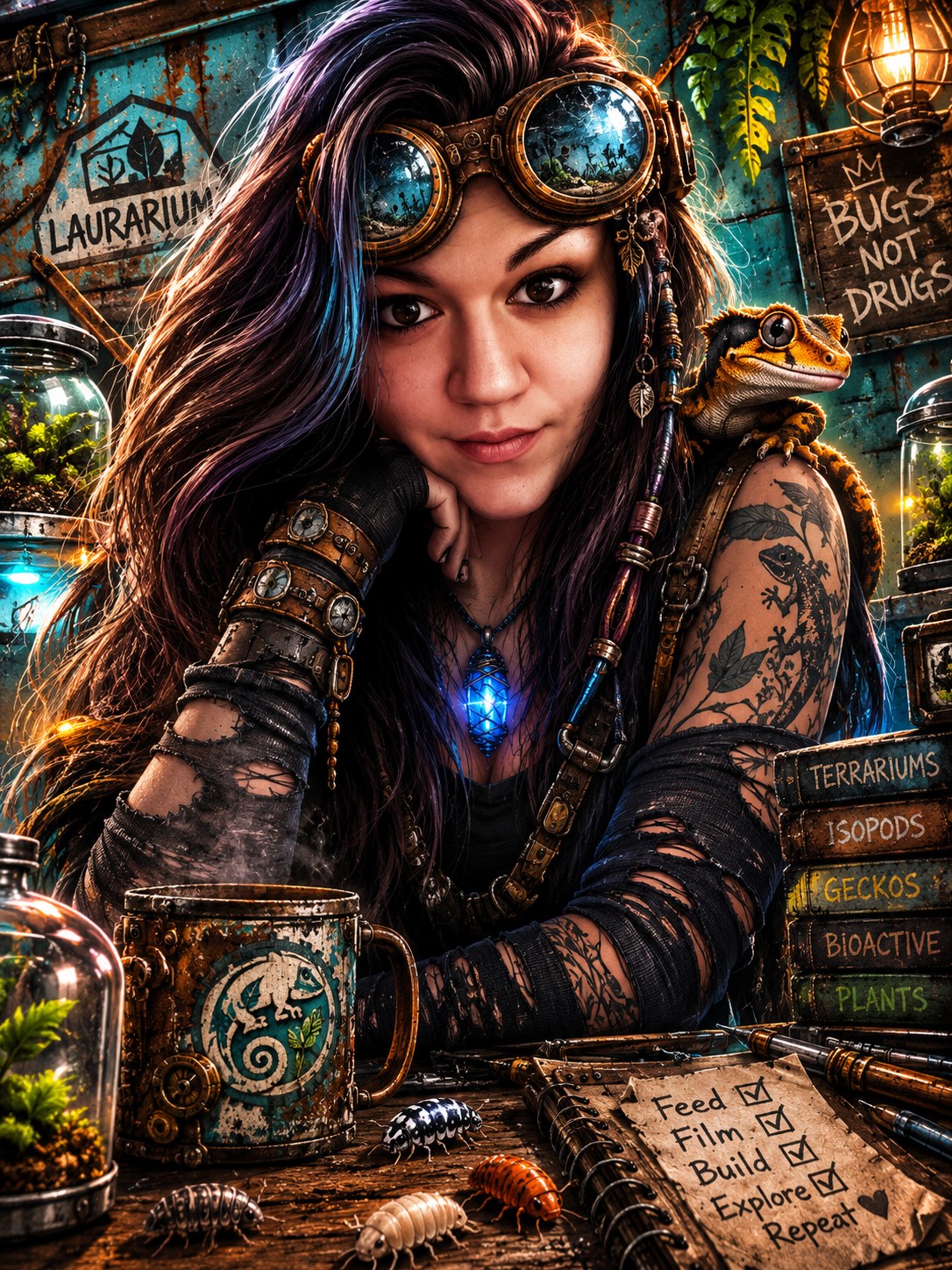 Anime-inspired portrait of Laurarium Lauren