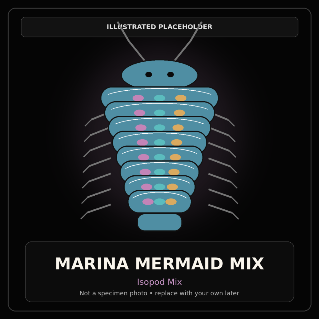 Marina Mermaid Mix illustrated placeholder isopod graphic