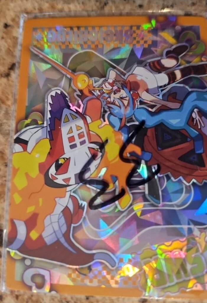 Blaziken Trainer Art Card photographed in the Laurarium Card Garden collection